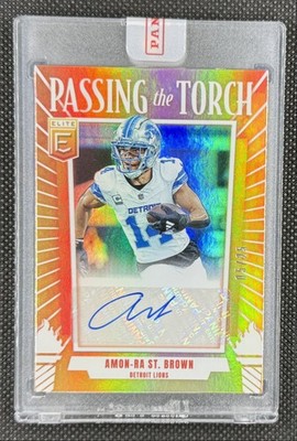 2025 Donruss Elite - St. Brown Johnson - Passing The Torch Dual Auto /25 - Lions