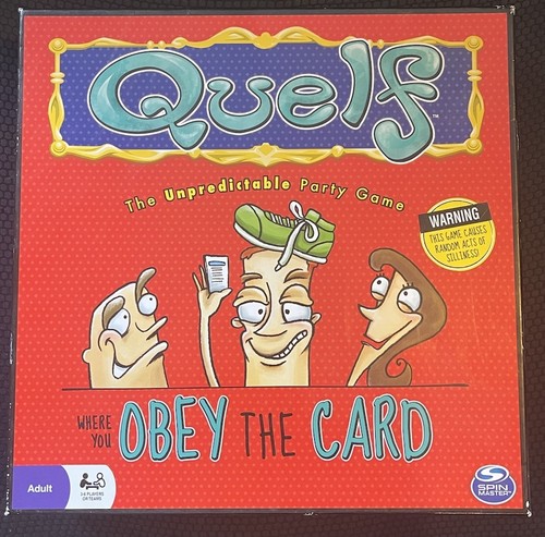 Quelf Board Game The Unpredictable Party Game by Spin Master Adult 3-6 ...