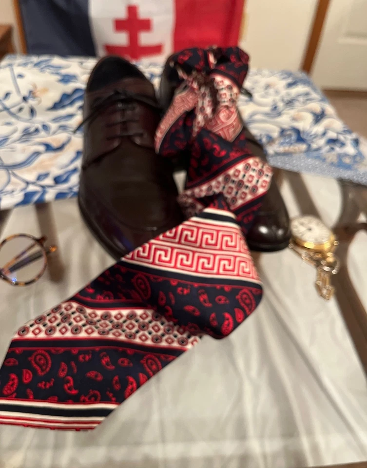 CORBATA HOMBRE FIRENZE DE LUNA 100% SEDA MADE IN ITALY Foto 4 de 4