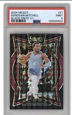 2024 Select Donovan Mitchell Black Finite 1/1 - PSA 9 - READ Description 