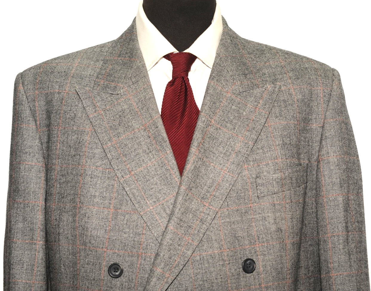 GREAT DAKS JERMYN STREET DOUBLE BREASTED PRINCE OF WALES SUIT  44''R W 40 GREY image 5