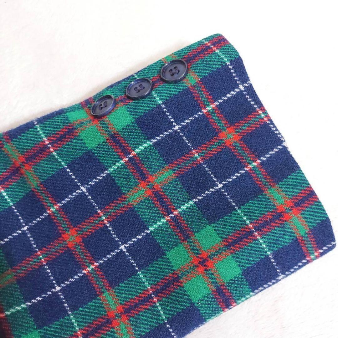 70s Pendleton Wool Check Tailored Jacket Navy & G… - image 7