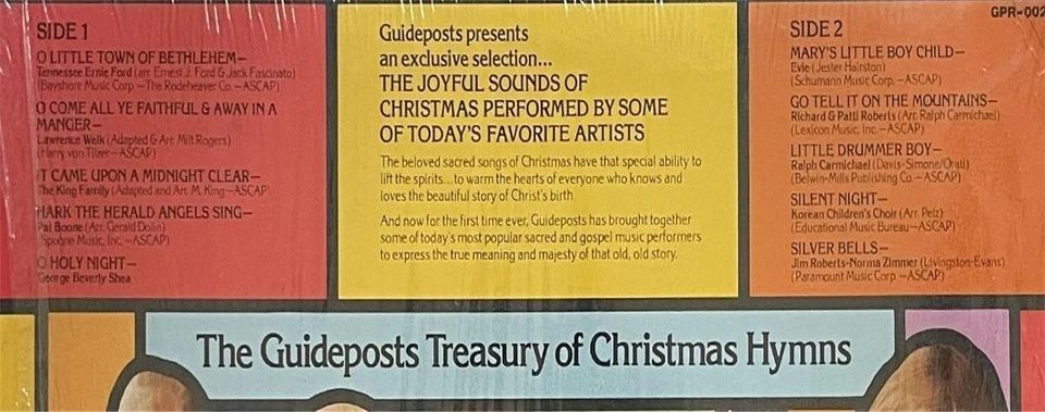 The Guideposts Treasury of Christmas Hymns LP EX (1977) Pat Boone Lawrence Welk Foto 3 de 3