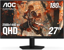 27in 1440p 2K 180Hz AOC Competitive Gaming Monitor Stand, cables HDMI included