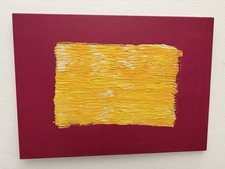 Fenster zum Kornfeld-Orginal Acrylmalerei Abstrakt 70 x 50 CM Abstrakte Kunst