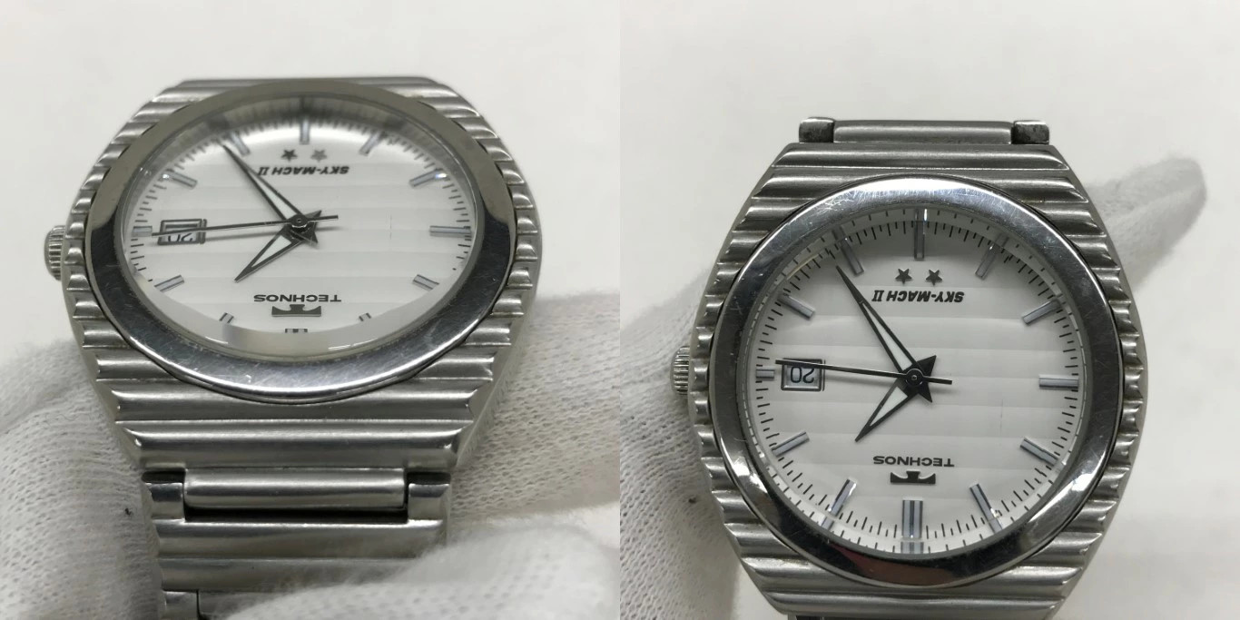 TECHNOS SKYMACH Automatic Watch Silver/White Used… - image 7