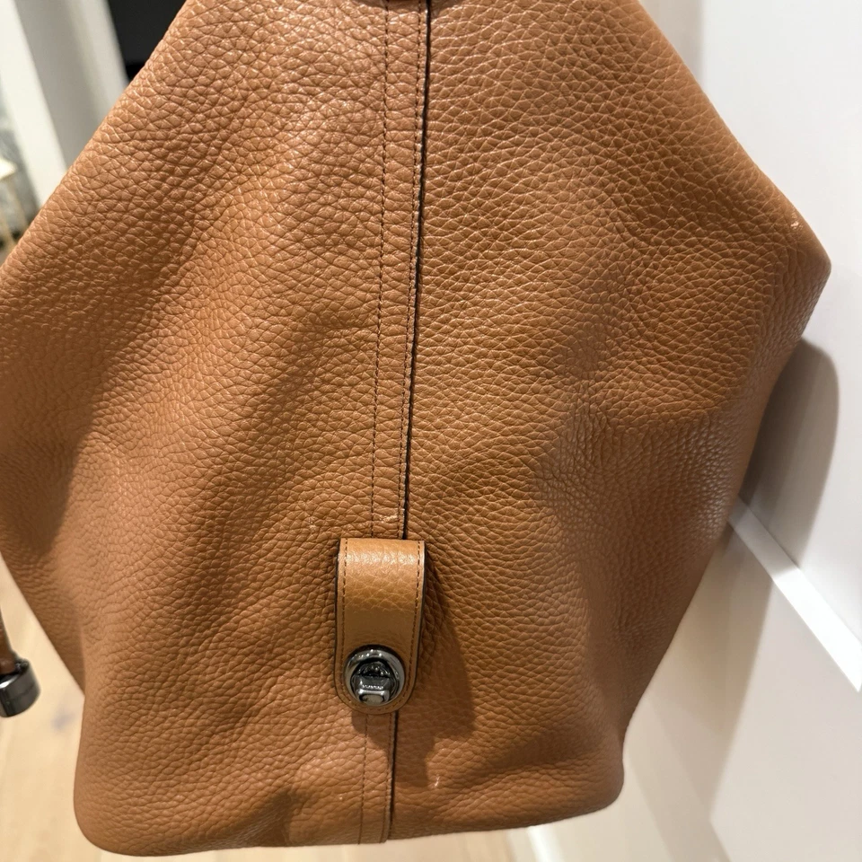 Bolso de fin de semana Coach Navigator de cuero guijarro tostado/marrón bloqueo/llave y correa Foto 4 de 4