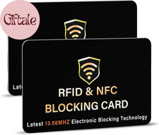 2 Pack RFID Blocking Card, One Card Protects Entire Wallet Purse, NFC Contactles