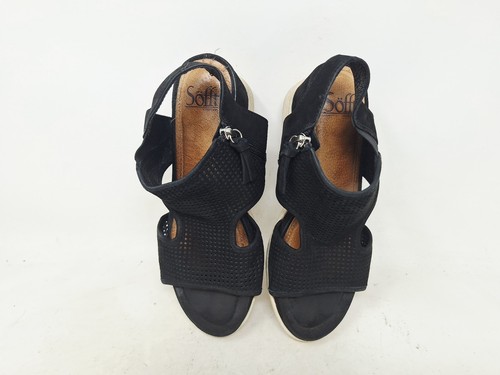 Sofft Womens Shandi Black Wedge Sandals Side Zip Size 8 M SF0044321 - Picture 6 of 9