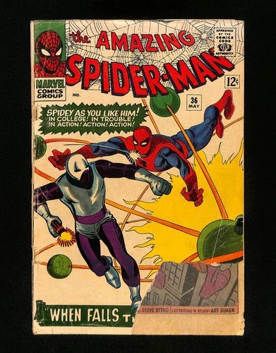 Amazing Spider-Man #36 Fair 1.0 1st Appearance Looter! 1966! Marvel 1966