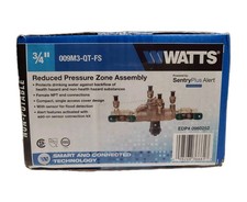 Watts 3/4 IN Bronze Backflow Preventer Assembly, Quarter Turn Shutoff Valves