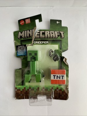 New Minecraft Build-a-Portal Figure: CREEPER w/ Flint & Steel 2024 TNT Block 