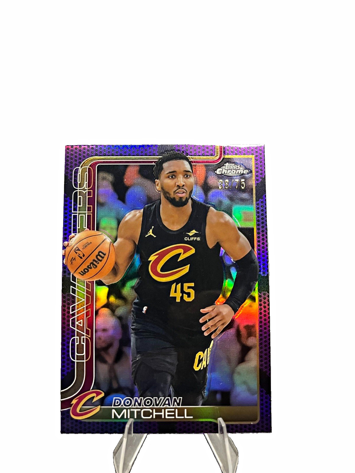 Topps Chrome 2025-26 Donovan Mitchell Cavaliers #69 Purple Refractor /75
