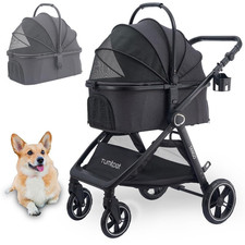 Tango Pet Stroller, 2 in 1 Dog Stroller for Small Medium Dogs Cats Carriage with