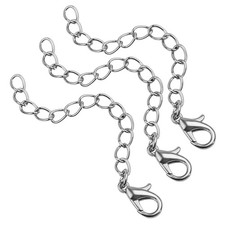 20Pcs Silver Chain Extender for Necklace and Bracelet