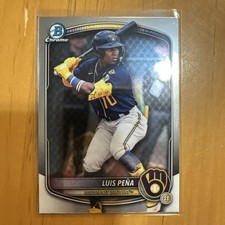 2025 Bowman Chrome - #BDC-105 Luis Pena - Brewers Prospect