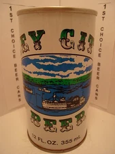 KEY CITY GRAF IOWA STRAIGHT STEEL BEER CAN #84-33 RIVER BOAT NORVAL G SHAPPELL