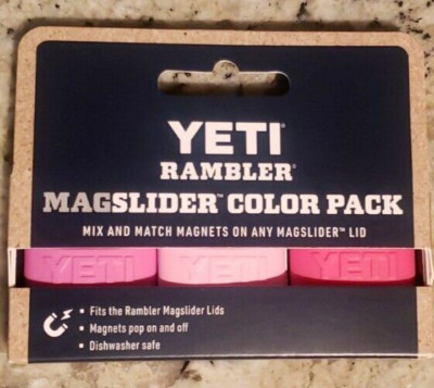 YETI Rambler MagSlider 3-PACK Replacement Sliders 102030oz POWER PINK *LIMITED
