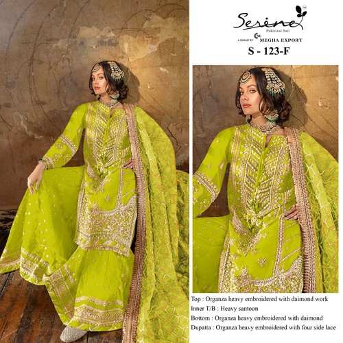 SALWAR KAMEEZ PAKISTANI INDIAN WEDDING PARTY WEAR DRESS BOLLYWOOD SUIT SHARARA - Picture 5 of 16