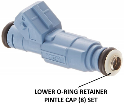 #ad #ad for Bosch Type 3 Fuel Injector Lower O Ring Retainer Pintle Cap Kit Set of 8 $7.99