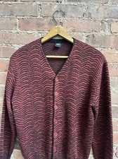 Vtg GFF Gianfranco Ferre Women’s Cardigan Sweater, Sz Large, Animale Rust Italy
