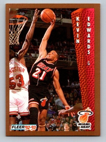 1992-93 Fleer Kevin Edwards #117 Miami Heat