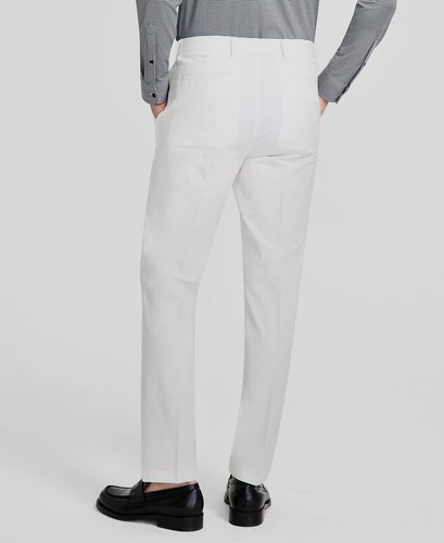 Michael Kors Men's White Classic-Fit Cotton-Blend Dress Pants Size 40W 30L - 第 2/2 張圖片