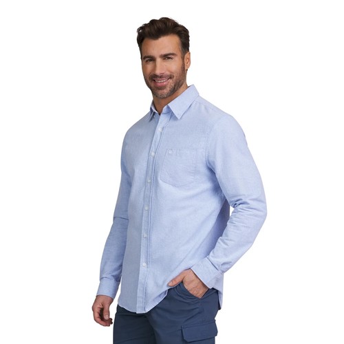 CHAPS Men's Light Blue Soft Oxford 100% Cotton Button Down Workwear Multi Size - Picture 4 of 5