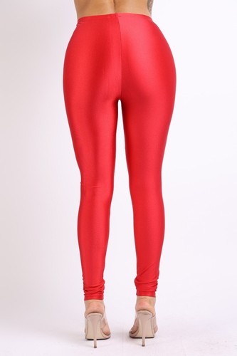 Glänzende Damen-Leggings Stretch Neonhose Tanz Rave Club Party Yoga Outfit - Bild 58 von 88