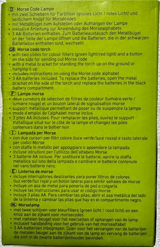 Morse Code Lamp Moses Expedition Nature Camping Learning Game Outdoor Game 9840 - Picture 2 of 15