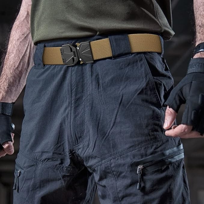Cintura tattica sgancio rapido uomo donna esercito nylon lavoro militare 50-54" cintura foto 5