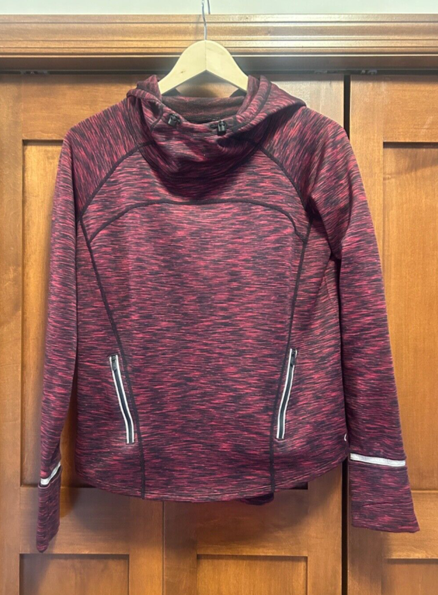 LN Gap Cranberry Orbit Fleece Pullover Hoodie with Pockets, Thumb