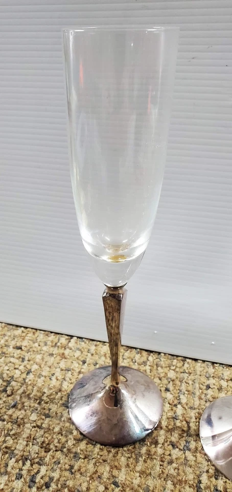 MACY'S Charter Club Toasting Flutes - Silverplate S#00A98BR623 (FC43-T-G951) - Изображение 3 из 4