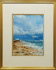 After storm. Original framed acrylic on paper 11"x14" painting from artist