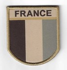 FABRIC BADGE, MILITARY PATCH FRANCE-SAND COLOR