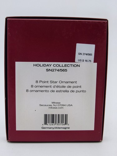 Vintage Mikasa 8-Point Star Ornament Full Lead Crystal Holiday Collection - Picture 2 of 4