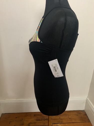 RIP CURL Sun Warrior 2 Piece Tankini & Bottoms SWIMSUIT SIZE 6 Black/multicolour - Picture 4 of 11