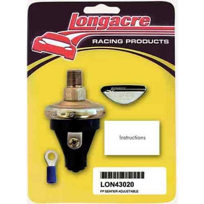 Longacre Racing 43020 Fuel Pressure Sender Adjustable 2-7 PSI