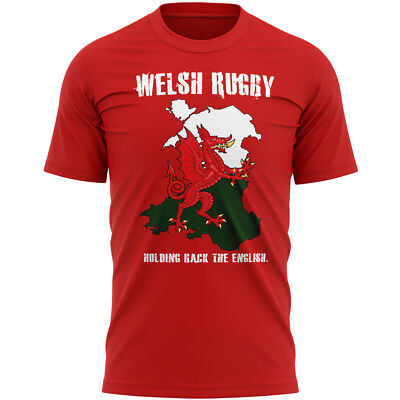 Welsh Rugby T-Shirt Land Wales Cymru Nation Geschenkidee für Ihn Fußball Tou...