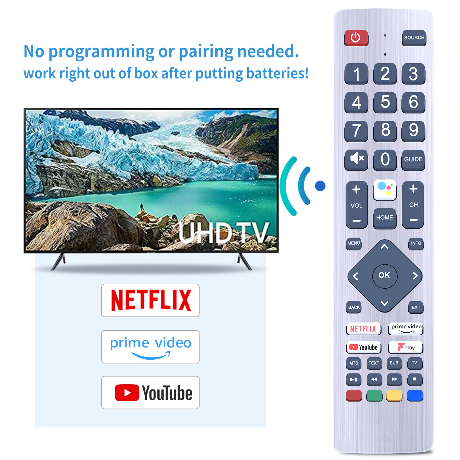 VINABTY Nouveau Télécommande De Remplacement Pour Sharp SHW/RMC/0134