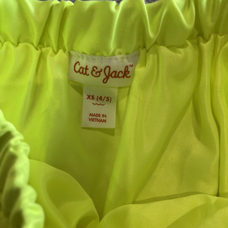 Bright Yellow Tulle Skirt Rose Accents & Silver Sequin Layer Skirt Size 4/5 - Image 4 of 4