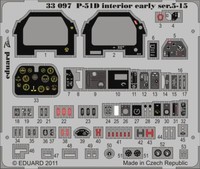MW22 Eduard 33097 P-51D Interior Early SER.5-15 S.A. 1/32 Zoom Set For Tamiya
