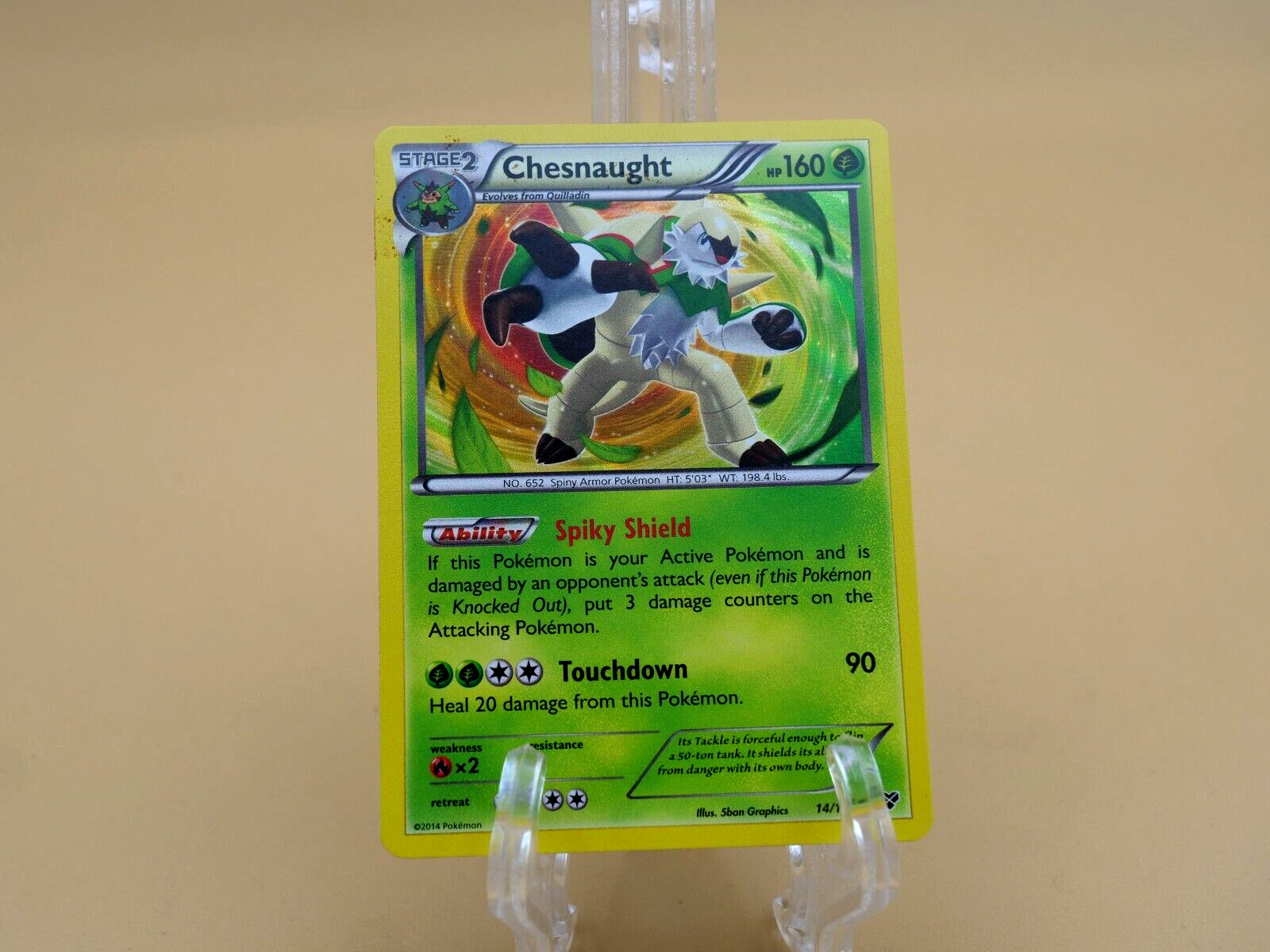Chesnaught 14/146 Cosmos Holo Rare XY Base Set Pokemon Card 