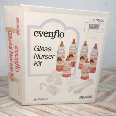 Sears Evenflo Glass Nurser Kit Newborn Baby Essentials with Box