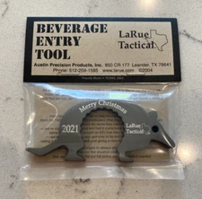 LaRue Tactical 2021 Beverage Entry Tool Merry Christmas Dillo Grey Color