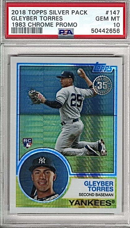 Gleyber Torres 2018 Topps Chrome Silver Pack 1983 Design #147 PSA 10 GEM MINT