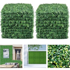 12pcs 20x16in Artificial Boxwood Mat Wall Hedge Decor Privacy Fence Panel Grass