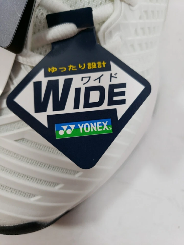 Cojín Yonex Power Sonicage 3 ancho para mujer talla 7,5 blanco/plateado/negro, nuevo con etiquetas Foto 3 de 4