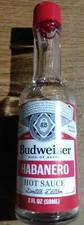 Empty Budweiser Habanero Hot Sauce Bottle Limited Edition