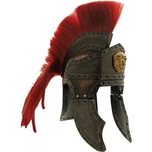 MEDIEVAL WARRIOR Brass Finish Roman Queen's Guard Helmet Full Size with Leather Liner